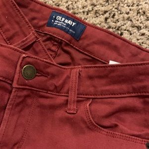 Old navy red corduroy pants; skinny